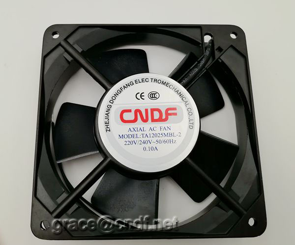 CNDF  made in china factory passed CE test with 2 years warranty 220/240VAC 120x120x25mm ac cooling ventilation fan