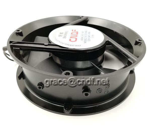 CNDF manufacturer production ac cooling fan size 180x180x60mm square type TA18060HBL-1 with 2 ball bearing cooling