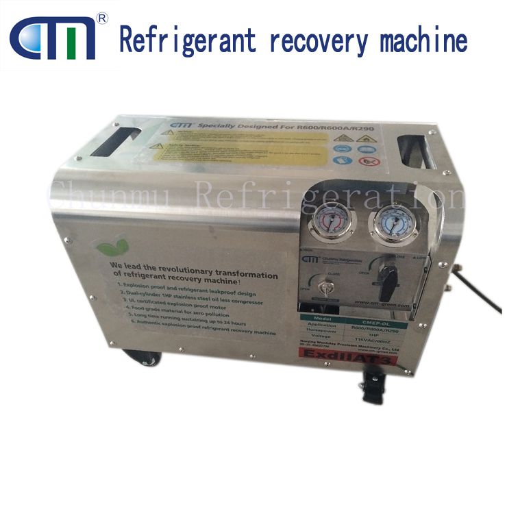 R1234YF/R290/R600/R410A/R22 CMEP-OL Anti-explosive Oil less compressor high efficiency refrigerant recovery/recharge/vacuum Pump