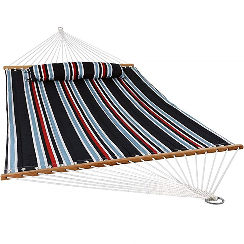 Double Folding Bed Polycotton Material Quilted Hammock With pillow