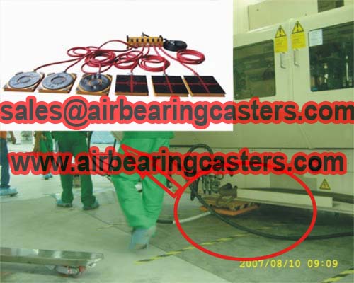 Air casters suitable applied on clean rooms and epoxy resin floor