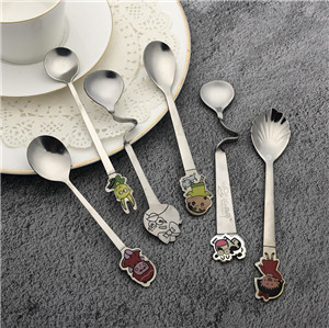Customized metal bulk Cheap promotion gold stainless steel coffee spoon