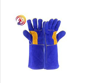 cow split leather weld baking grill hand protection Gloves/Oven Mitts 