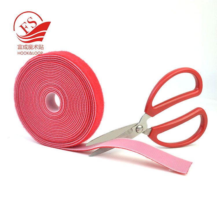 Bright colors sticky hook one side loop the others fastening magic tape custom