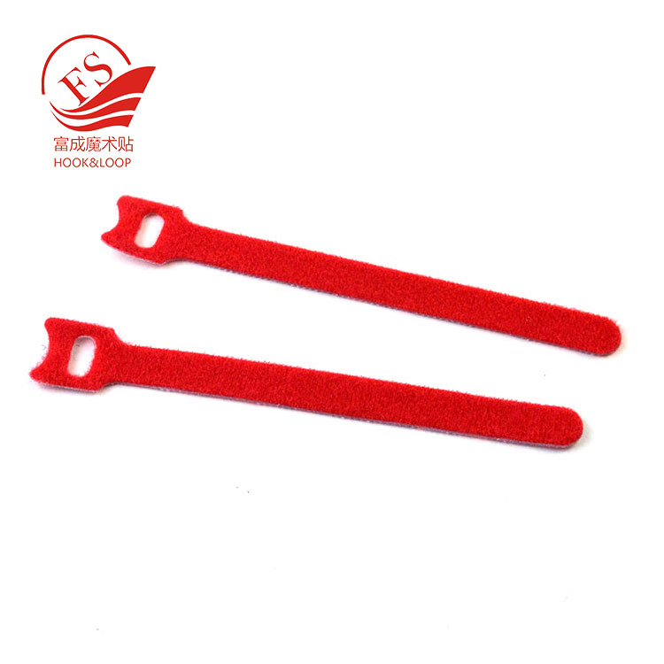 Punching Hook Loop Cable Ties Reusable for computer wire wrap