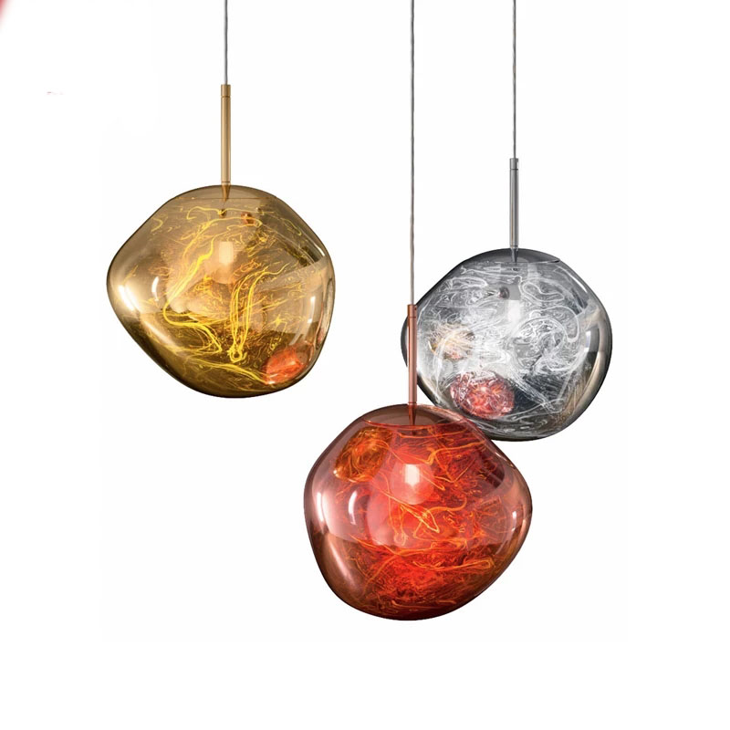 New design different color flame glass chandelier manufacturer