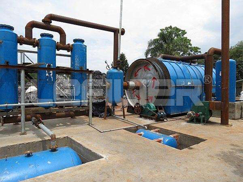 Waste plastic/tires recycling pyrolysis oil plant