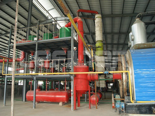 China latest technology used tire pyrolysis machine to diesel
