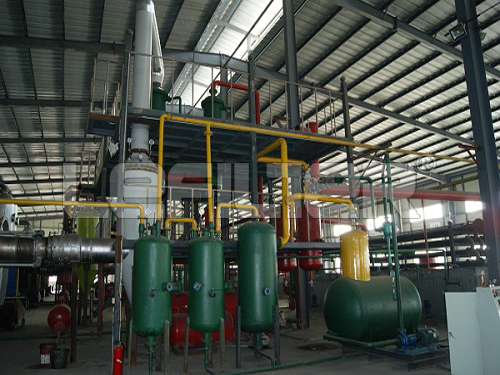 tire pyrolysis machine in China waste tire to oil production line