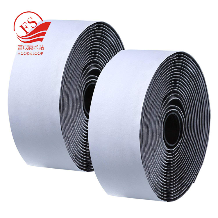 White adhesive Strips Set Stick On Hook And Loop Tape