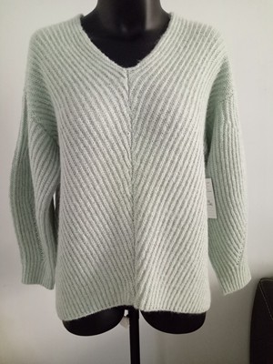 Good quality laides gray half cardigan knit V neck pullover