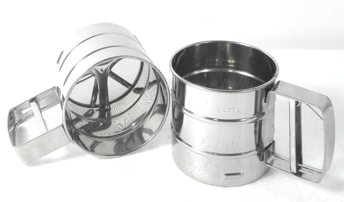Stainless steel flour sifter