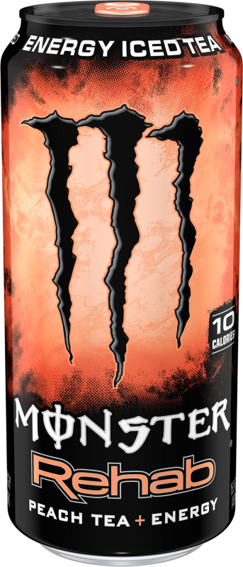 Monster Rehab Peach Tea+Energy Energy Drinks