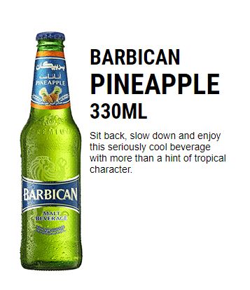 Barbican PINEAPPLE DRINKS 330ML BOTTLE
