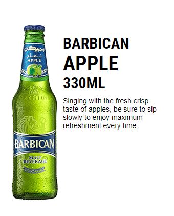 Apple Flavour Barbican Non Alcoholic Drink 330ml