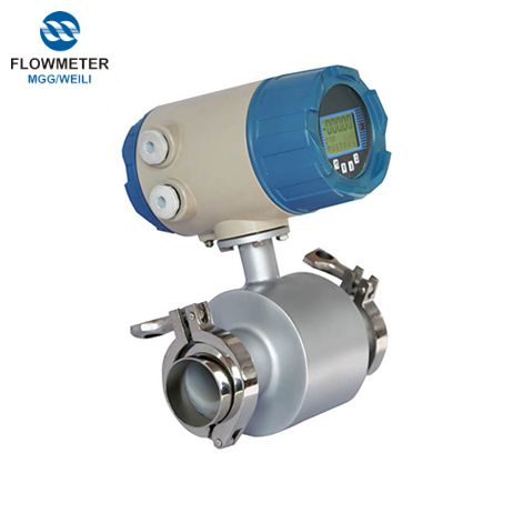 Stainless Steel Sanitary Electromagnetic flowmeter China, Food Industry Flowmeter