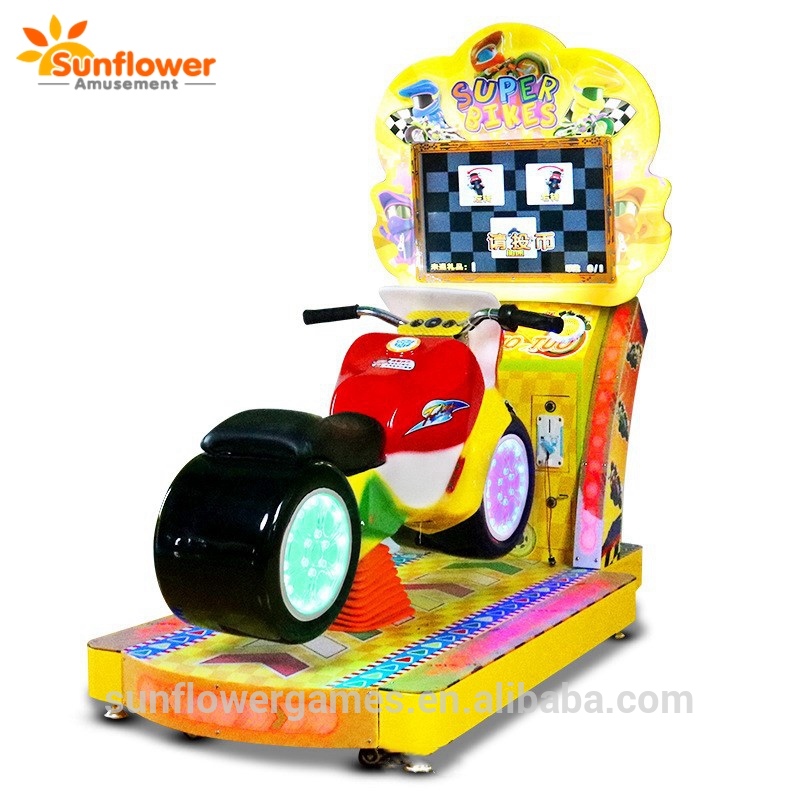 Sunflower kids motor bike magic car racing,yellow car racing machine