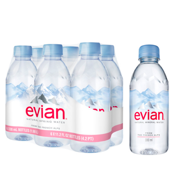 Evian Mineral Water 330ML,500ML, 750ML, 1L,1.5L