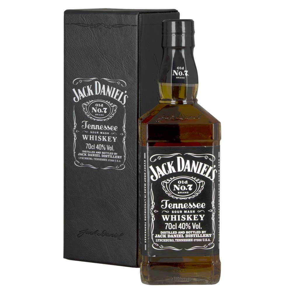 Jack Daniel's Old No 7 Whiskey 70cl In Leather Box Tennessee Whiskey 700ml / 40%