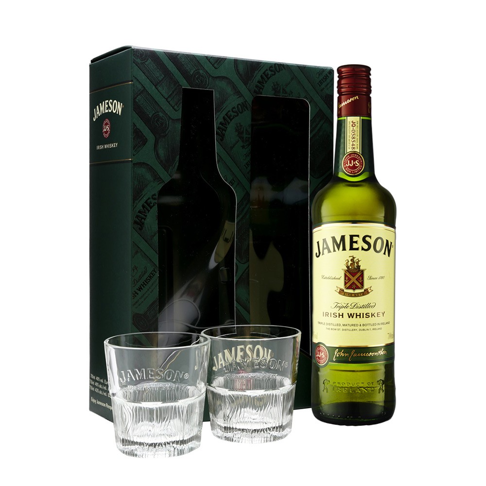 Jameson Irish Whiskey 70cl Gift Pack With Tumblers Irish Whiskey 700ml / 40%