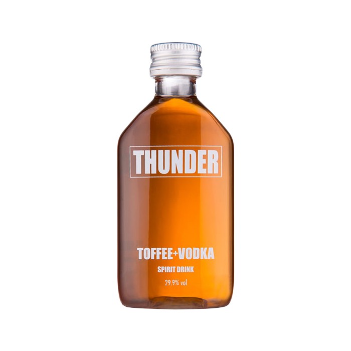Thunder Toffee And Vodka Spirit Drink 5cl Miniature English Toffee Flavour Vodka Spirit Drink 50ml / 29.9%
