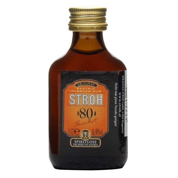 Stroh 80 Overproof Rum 2cl Austrian Overproof Dark Rum 20ml / 80%