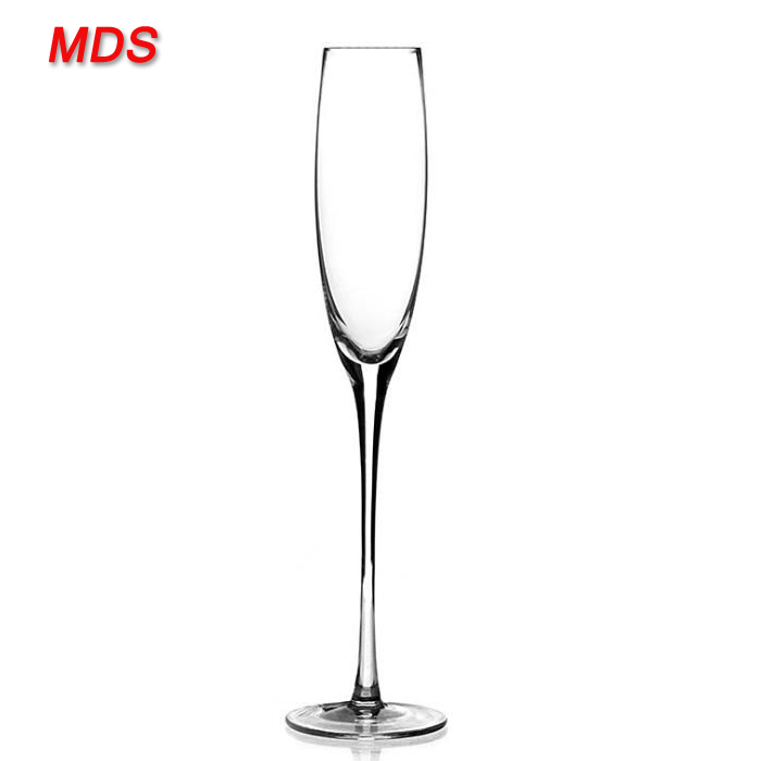 Crystal mouth blown empty champagne flute glass gift box