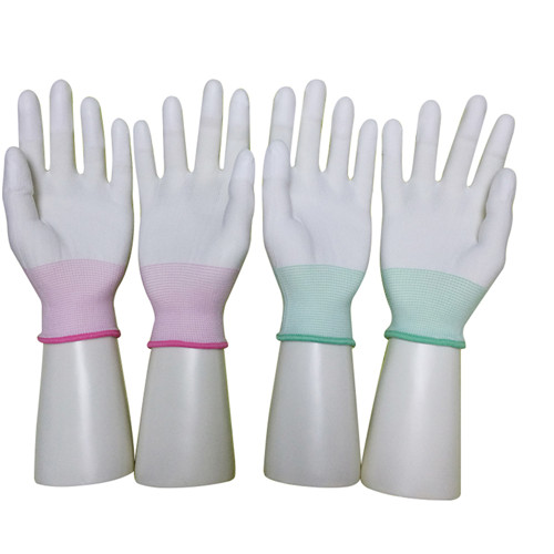 China cheap price Safety Cleanroom PU Top Fit ESD Gloves Antistatic Nylon Glove wholesale