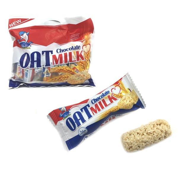 crispy sweet snack milk oat chocolate candy stick with individual packing