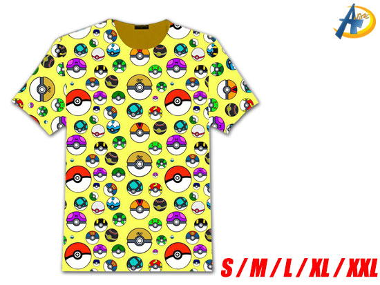 Pokemon anime Poké Ball T Shirt,anime shirts,wholesale anime shirts