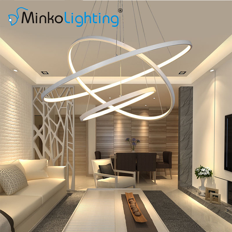 irregular cool white lighting led ring pendant ceiling fixture