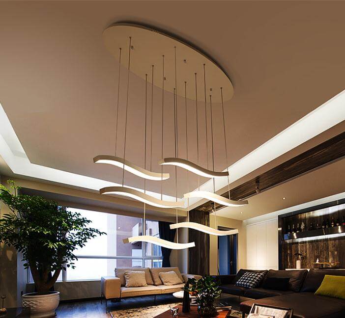 3 head 6 restaurants modern minimalist creative simple fashion long led chandelier