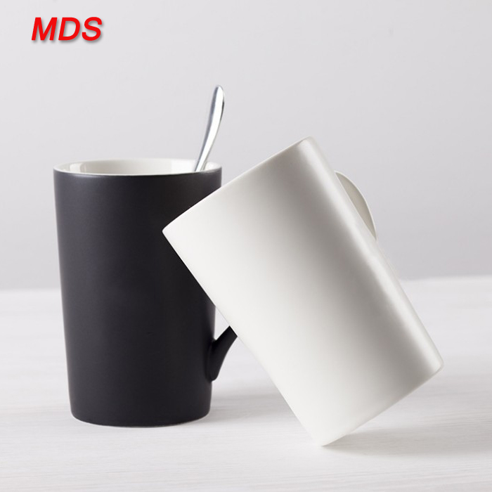 Homeware sweethears lovers ceramic mug cup with lid and spoon