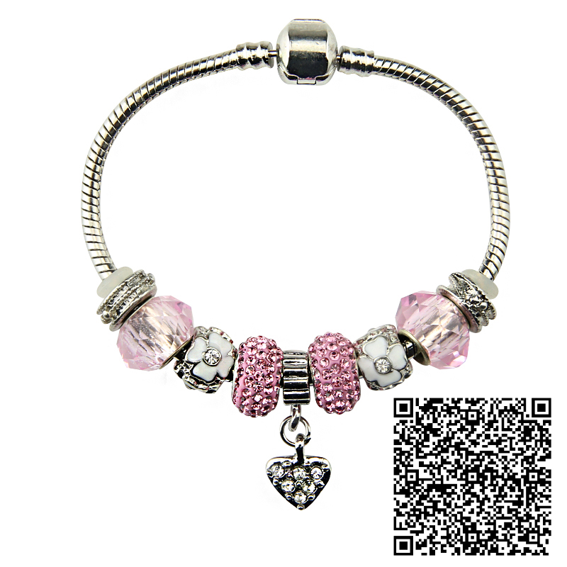charms glass beads bracelet