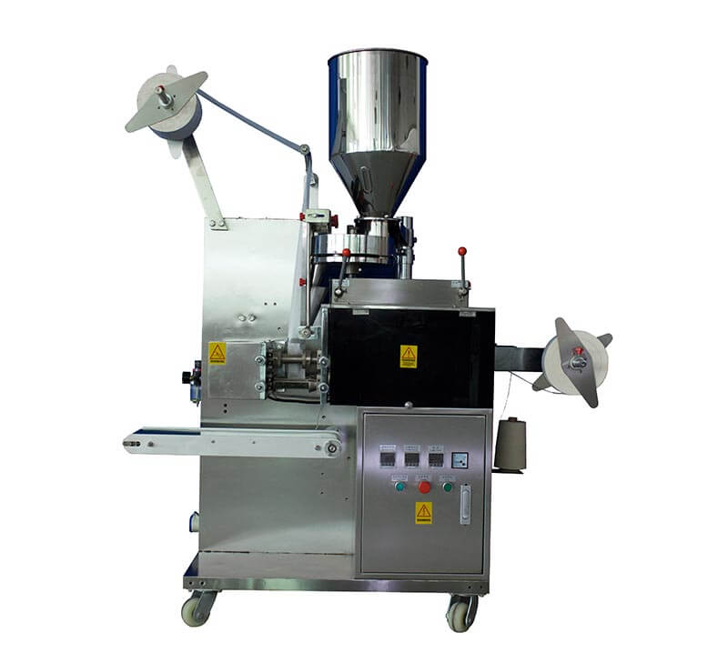 Filter paper bag with tag and string tea packing machine
