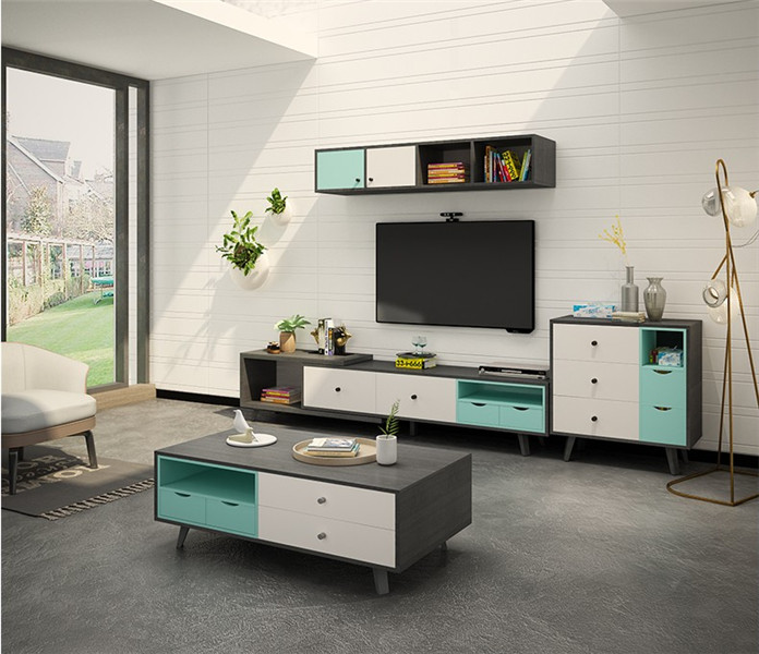 modern design wood living room furniture set