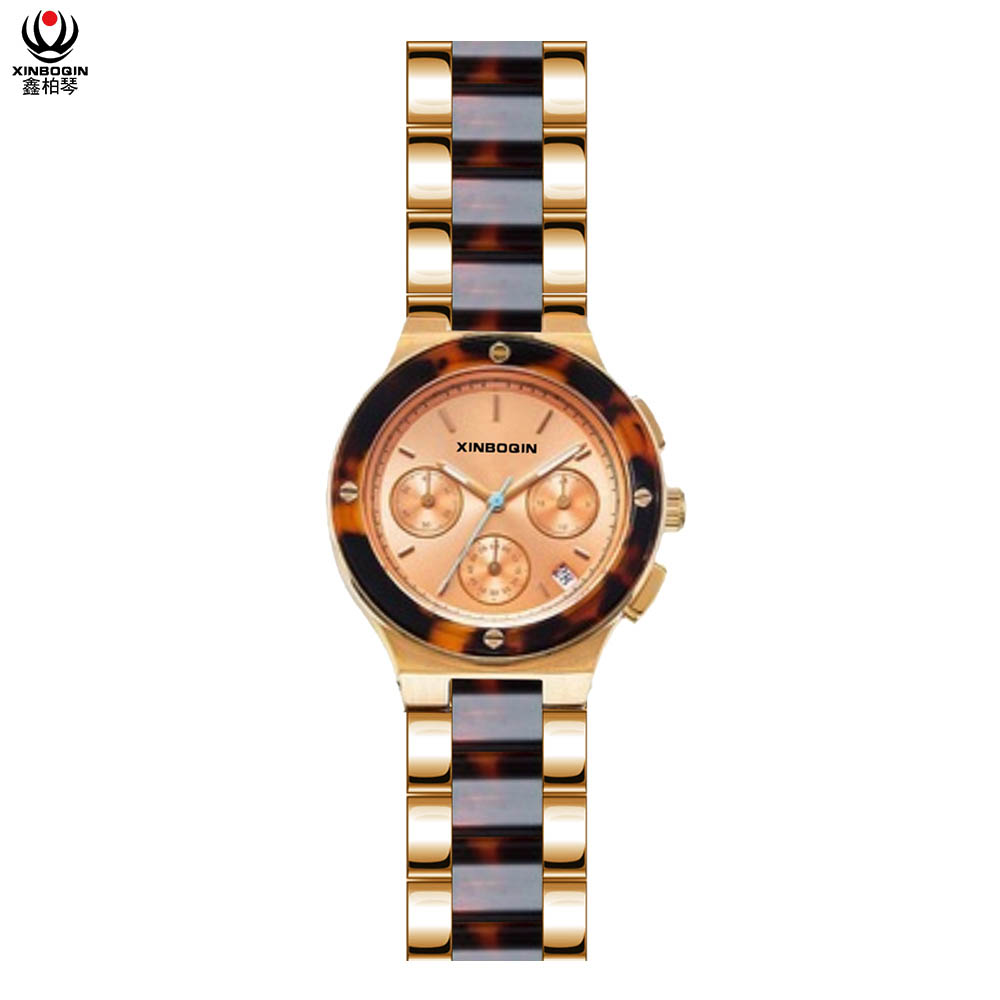 XINBOQIN Supplier Custom Brand New Style Custom Luxury Quartz Acetate Women's Watch