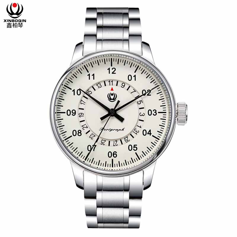 XINBOQIN Supplier Custom Design Focus Brand Hot Selling Tide Fashion Hand Mechanical Automatic Stainless Steel Man Watch