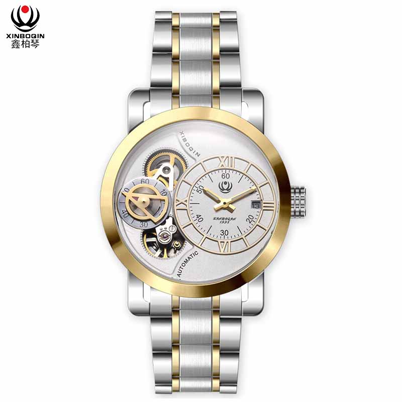 XINBOQIN Supplier Custom Brand Luxury Popular Men Fashion Quartz Stainless Steel Watch