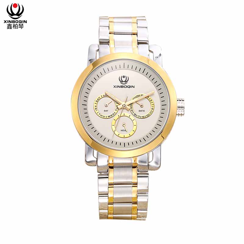 XINBOQIN Manufacturer Your LOGO Custom Made in China Wholesale Import Latest Model Quartz Stainless Steel Man Watch