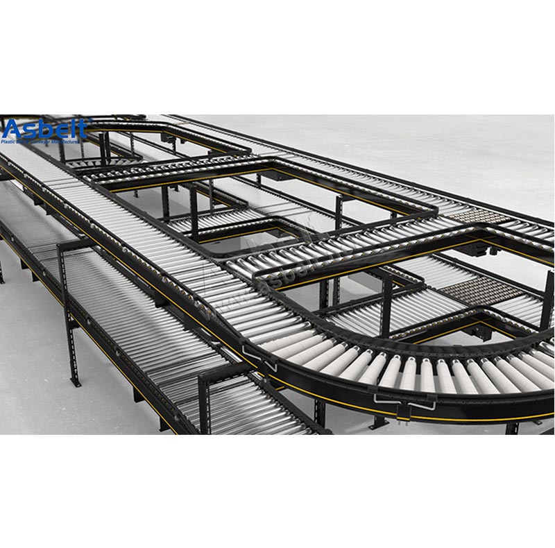 Roller Conveyor,Beverage Flat Top ,Flush Grid Modular Belt
