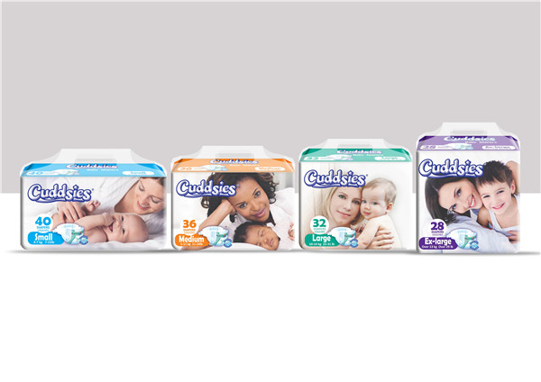 Various sizes Fast absorption Baby Diapers Cuddsies Series