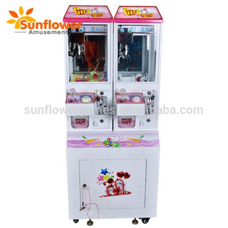 2 Players Mini House Doll Gift Vending Machine Coin Operated Toy Crane Claw Game Machine