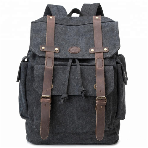 2019 Cheap Custom Printed Logo Fashion Durable Rucksack Canvas Laptop Bag Backpack