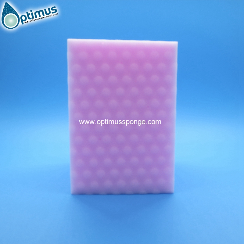 Pink durable melamine sponge 