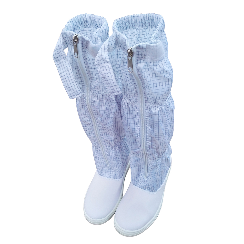 Dust-free cleanroom esd shoes antistatic safety work boot anti-static pvc/pu conductive booty