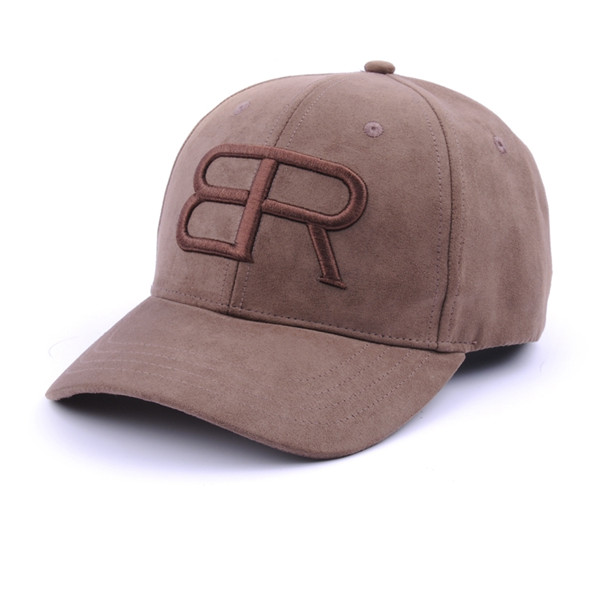 Hot sale 3D embroidery suede baseball cap 
