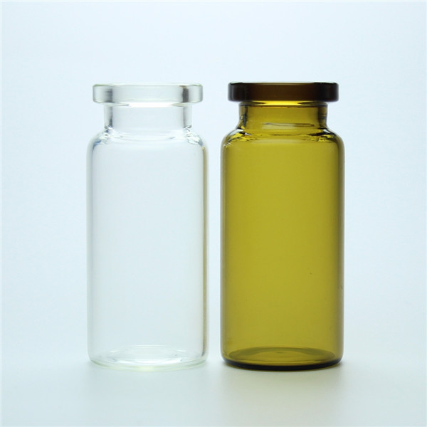 10ml transparent or amber pharmaceutical and cosmetic glass vial