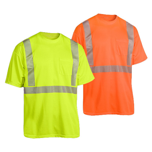 High Visibility Safety T-Shirt with Reflective Tape with ANSI107 (HT-002)