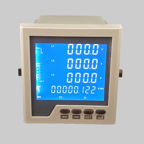 Panel mount digital energy meter LCD ​​​​​​​multifunction power meter with RS485, DI DO analog output function 